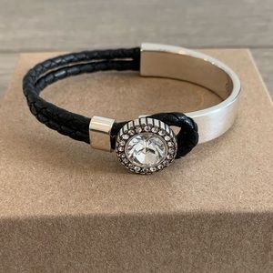 Brighton Silver Leather Bracelet